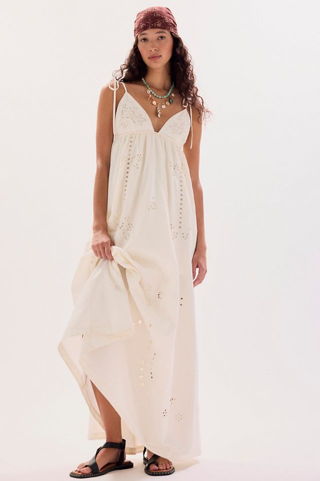 Sorrento Stroll Cutwork Maxi Dress