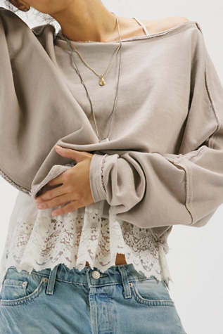 We The Free To The East Pullover at Free People in Chateau Grey, Size: XL