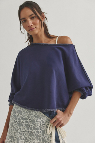 We The Free To The East Pullover at Free People in Navy Academy, Size: XS
