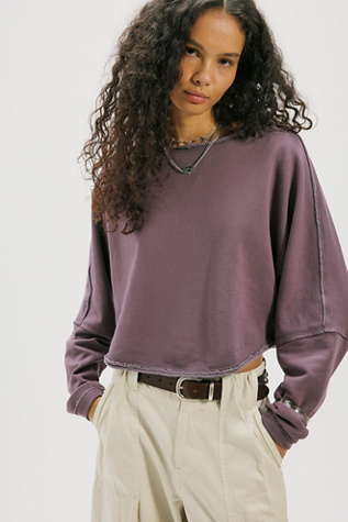 We The Free To The East Pullover at Free People in Plum Slate, Size: XL