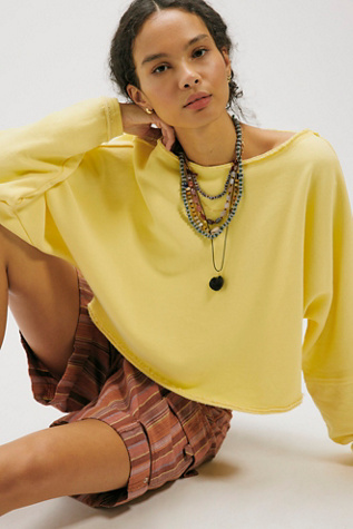 We The Free To The East Pullover at Free People in Double Butter, Size: XS