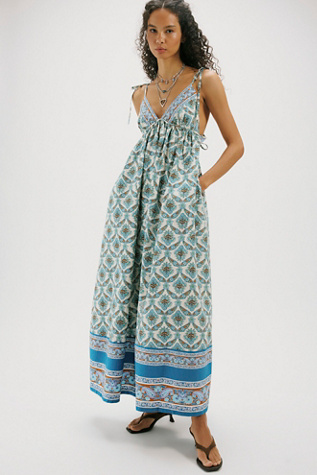 zara beaded crochet dress Boho Aesthetic Strapless Tie Back Paisley Maxi Dress