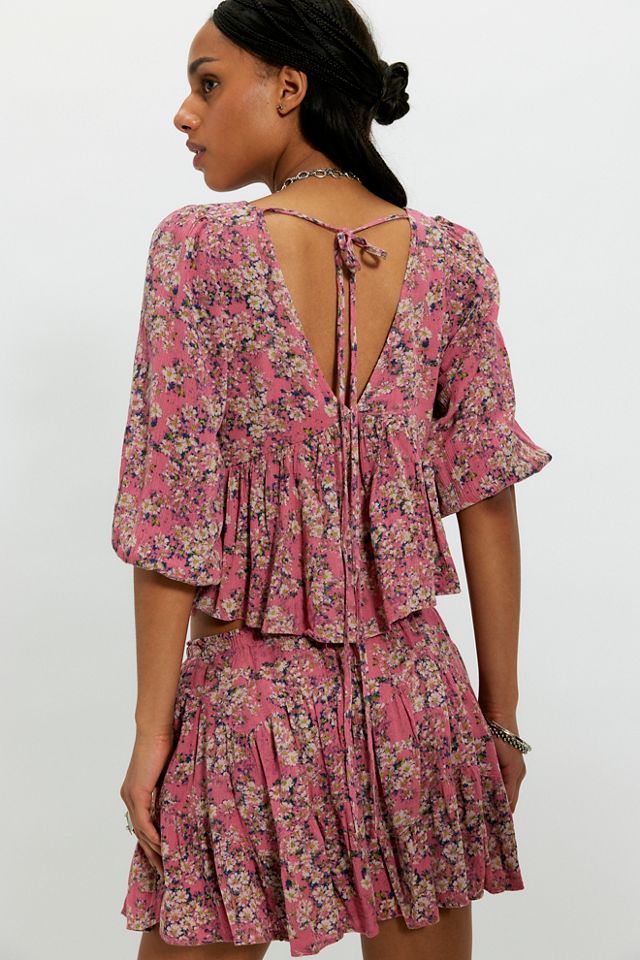 Calla Lily Printed Mini Skirt Set #1