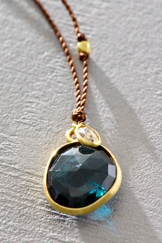 Margaret Solow Collier Topaze Bleue de Londres et Diamant