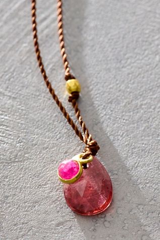 Margaret Solow Collier Tourmaline Rose Vif & Rubis