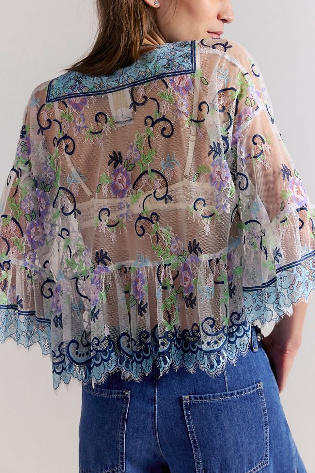 Anna Sui Lady Chatterley Lace V-Neck Blouse #1