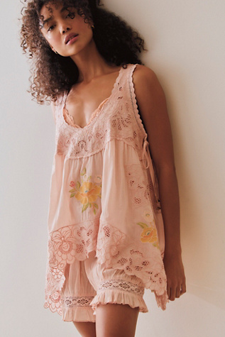 Eye Catcher Bloomsie Playsuit by Intimately at Free People in Spring Blush, Size: Small