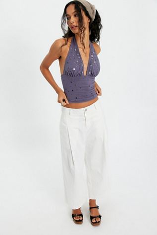 Женский топ Free People Be Mine Halter Top, цвет: Сливовый — фото 3