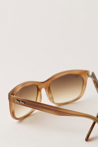 Женские солнцезащитные очки Ray-Ban Balorette Sunglasses, цвет: Полосатый коричневый — фото 3