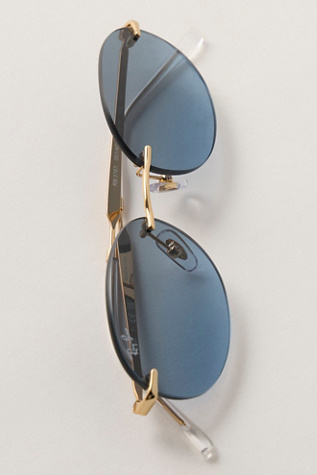Ray-Ban Essentials Rimless Sunglasses at Free People in Gold