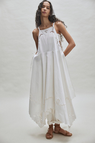 Pearl Maxi Top by Free People in White, Size: M