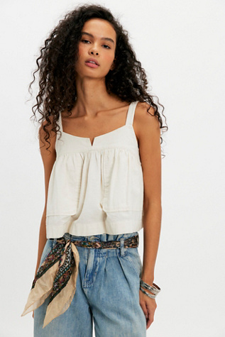 We The Free Sunbleached k Top at Free People in Tan, Size: M
