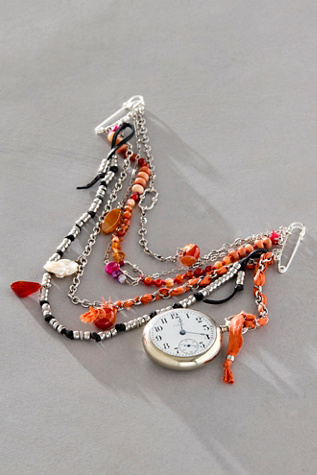 Broche Swag Montre Orange Vintage Ariana Ost