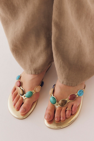 Sandales à lanière ornées de perles Farasha
