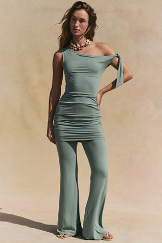 Virelle One-Piece Flares Jumpsuit by free-est at Free People in Blue, Size: L - Flares - Scoop Neck