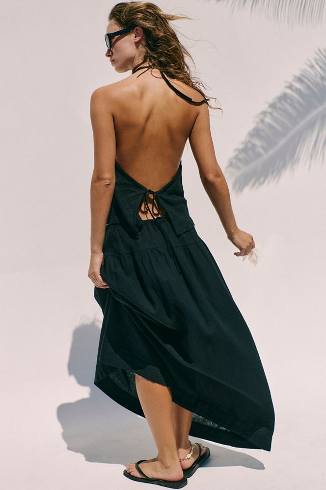 Sandshell Linen Skirt Set #1