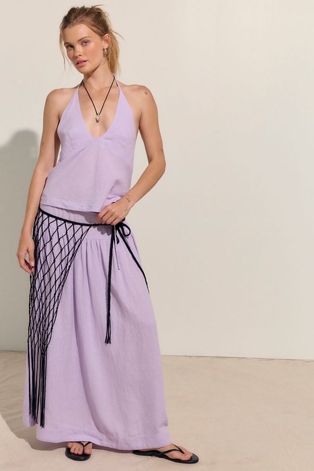 Sandshell Linen Skirt Set #2