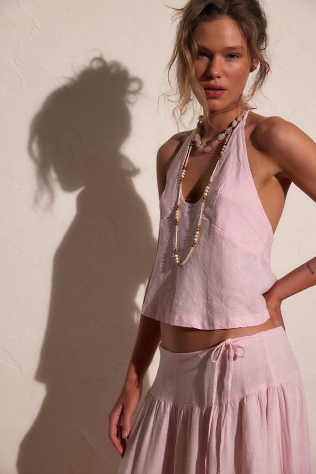 Sandshell Linen Skirt Set #2