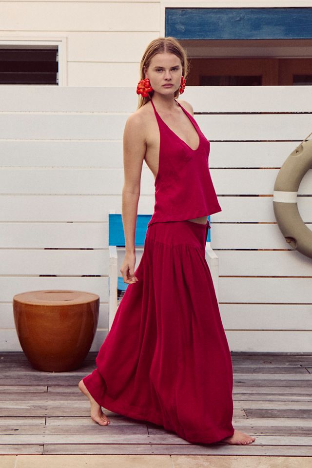 Sandshell Linen Skirt Set #2