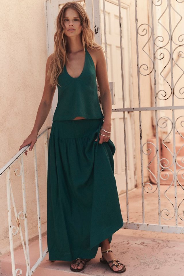 Sandshell Linen Skirt Set #4