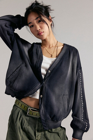 Jade Studded Cardi by Free People in Black, Size: XS