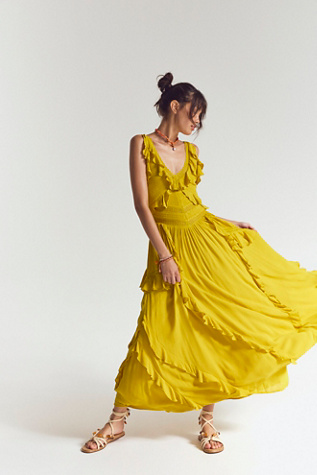 Marsai Maxi Dress by free-est at Free People in Yellow, Size: XS