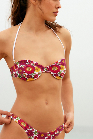 VDM The Label Polly Reversible Balconette Bikini Top at Free People in Red, Size: S