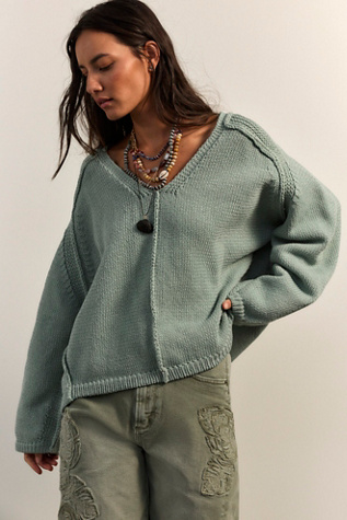 We The Free Monarch Pullover at Free People in Mountain Mint, Size: XS