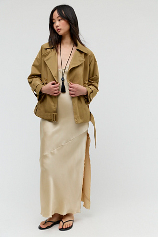 Женская куртка APPARIS Gaia Short Trench, цвет: Оливковый — фото 4
