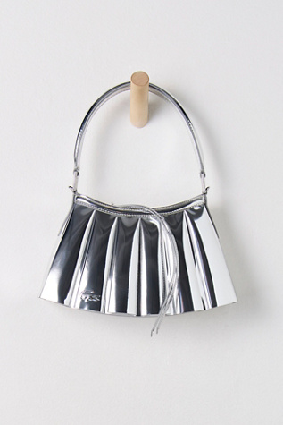 Lacoste Small Mirror Lenglen Leather Bag at Free People in Silver