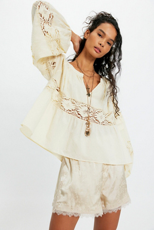 Elsie Blouse by Free People in Tan, Size: M