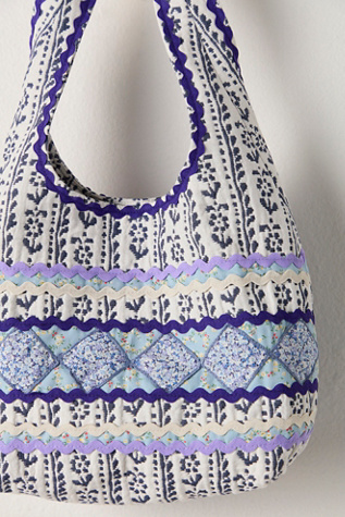 Женская сумка Anna Sui Mini Prairie Patchwork, цвет: Джинсовый разноцветный — фото 3
