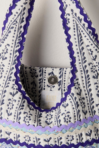 Женская сумка Anna Sui Mini Prairie Patchwork, цвет: Джинсовый разноцветный — фото 4