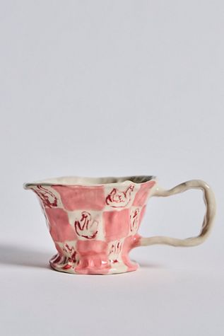 Checkered Swan Mug