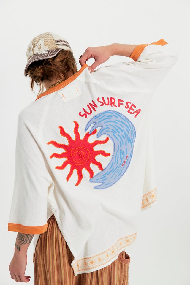 We The Free Giulia Embroidered Ringer Tee #1