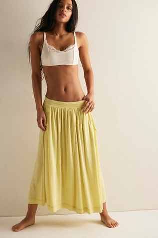 Vibe Check Wide-Leg Pants by Intimately at Free People in Green, Size: S