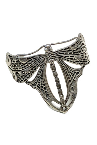 Nouveau Sterling Dragonfly Cuff Bracelet Selected by Lux Revival