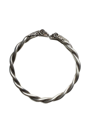 Vintage Sterling Double Ram Bypass Bracelet Selected by Lux Revival
