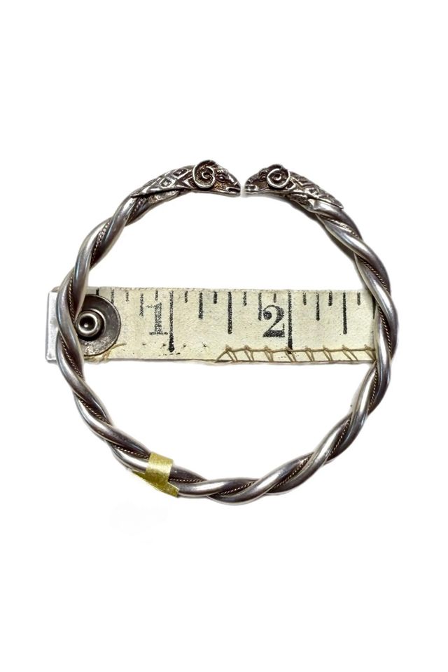 Vintage Sterling Double Ram Bypass Bracelet Selected by Lux Revival #3