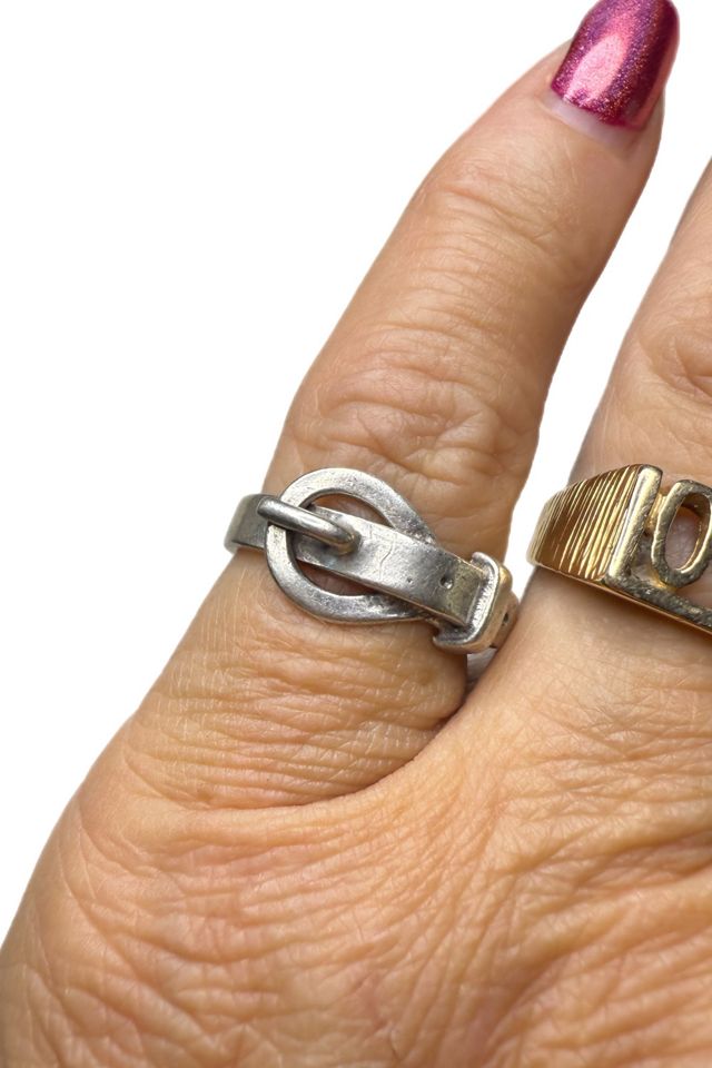 Vintage Sterling Silver Buckle Ring Size 5 3/4 Selected by Lux Revival #1