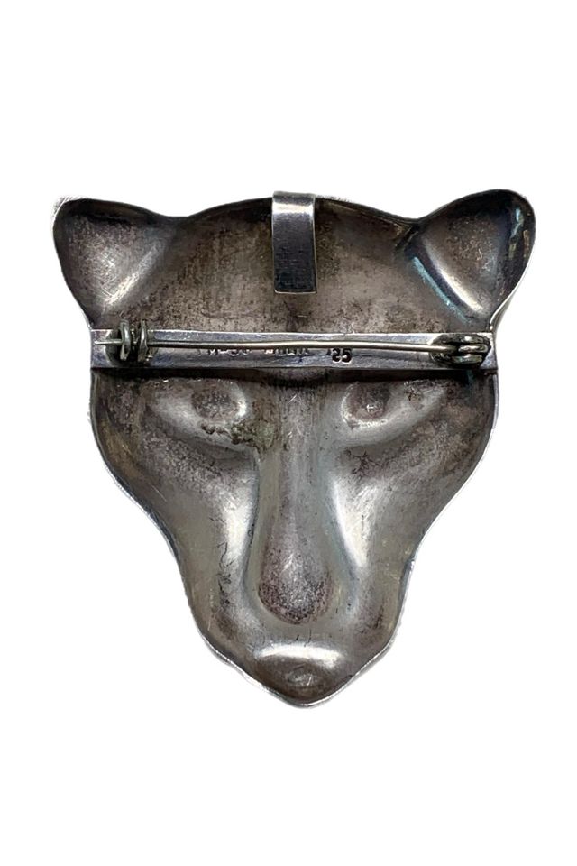 Vintage Sterling Silver Big Cat Pendant or Brooch Selected by Lux Revival #1