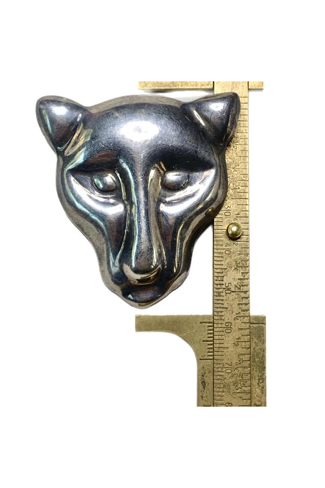 Vintage Sterling Silver Big Cat Pendant or Brooch Selected by Lux Revival #3