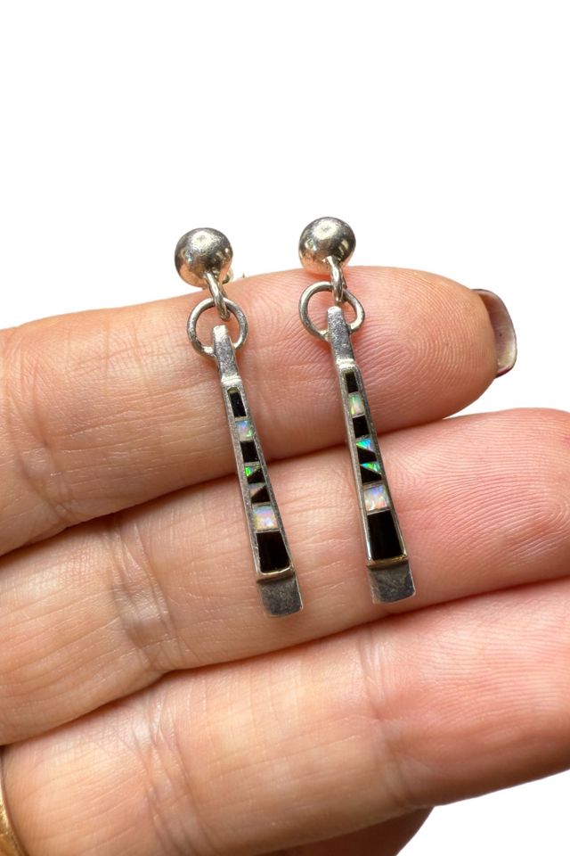 Vintage Mosaic Dangle Earrings with Gemstones Selected by Lux Revival #1