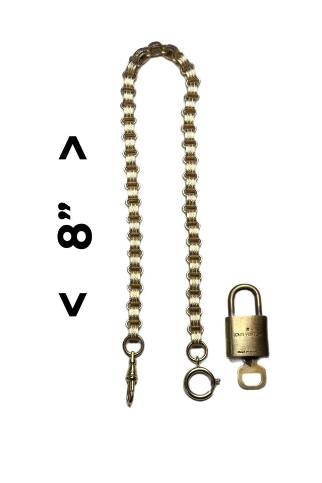 Vintage 1990s LV Padlock + Key with Bookchain Necklace Selected by Lux Revival #3