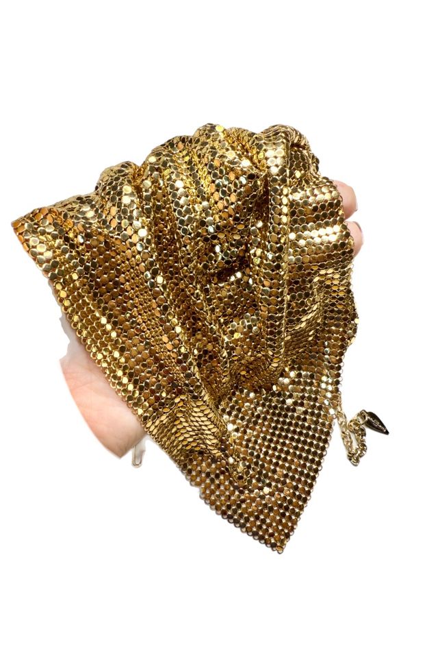 Vintage Gold Mesh Hankerchief Necklace Selected by Lux Revival #3