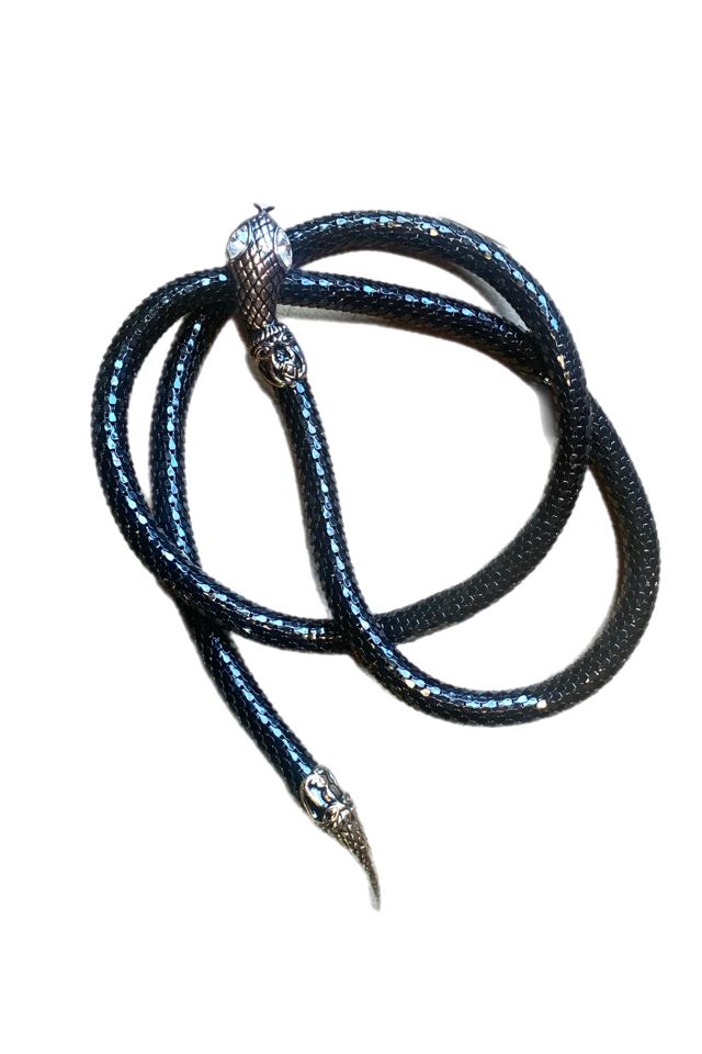Vintage DL Auld Black Mesh Snake Necklace or Belt Selected by Lux Revival