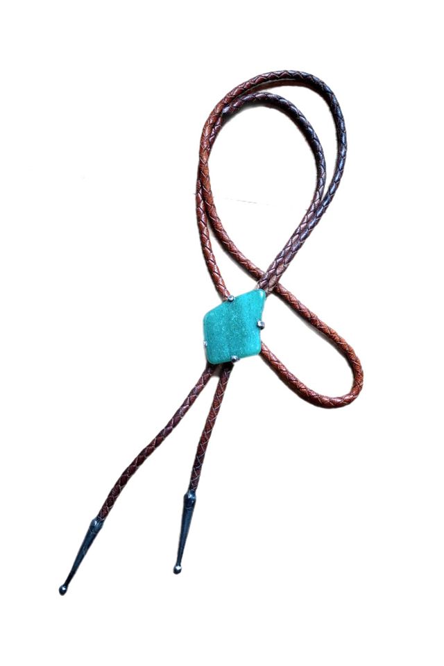 Vintage Sterling Silver + Gemstone Bolo Tie Necklace Selected by Lux Revival