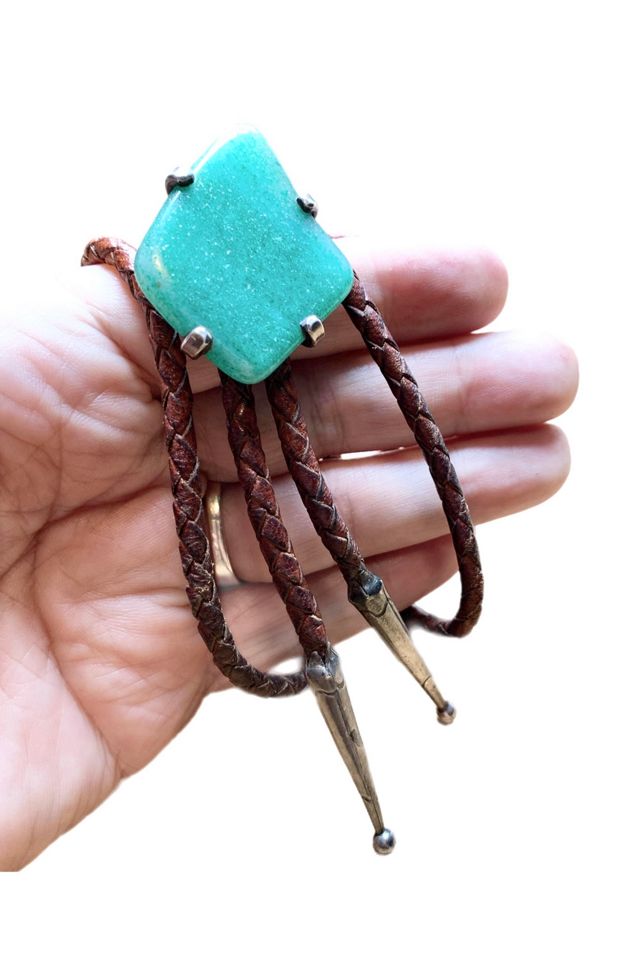 Vintage Sterling Silver + Gemstone Bolo Tie Necklace Selected by Lux Revival #2