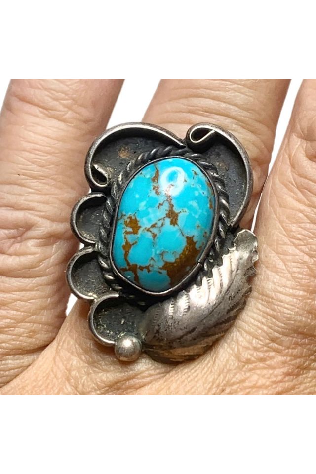 Vintage Sterling Southwestern Ring with Gemstone Selected by Lux Revival #1