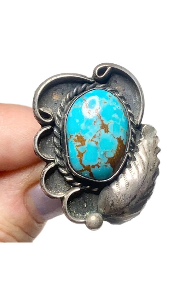 Vintage Sterling Southwestern Ring with Gemstone Selected by Lux Revival #3